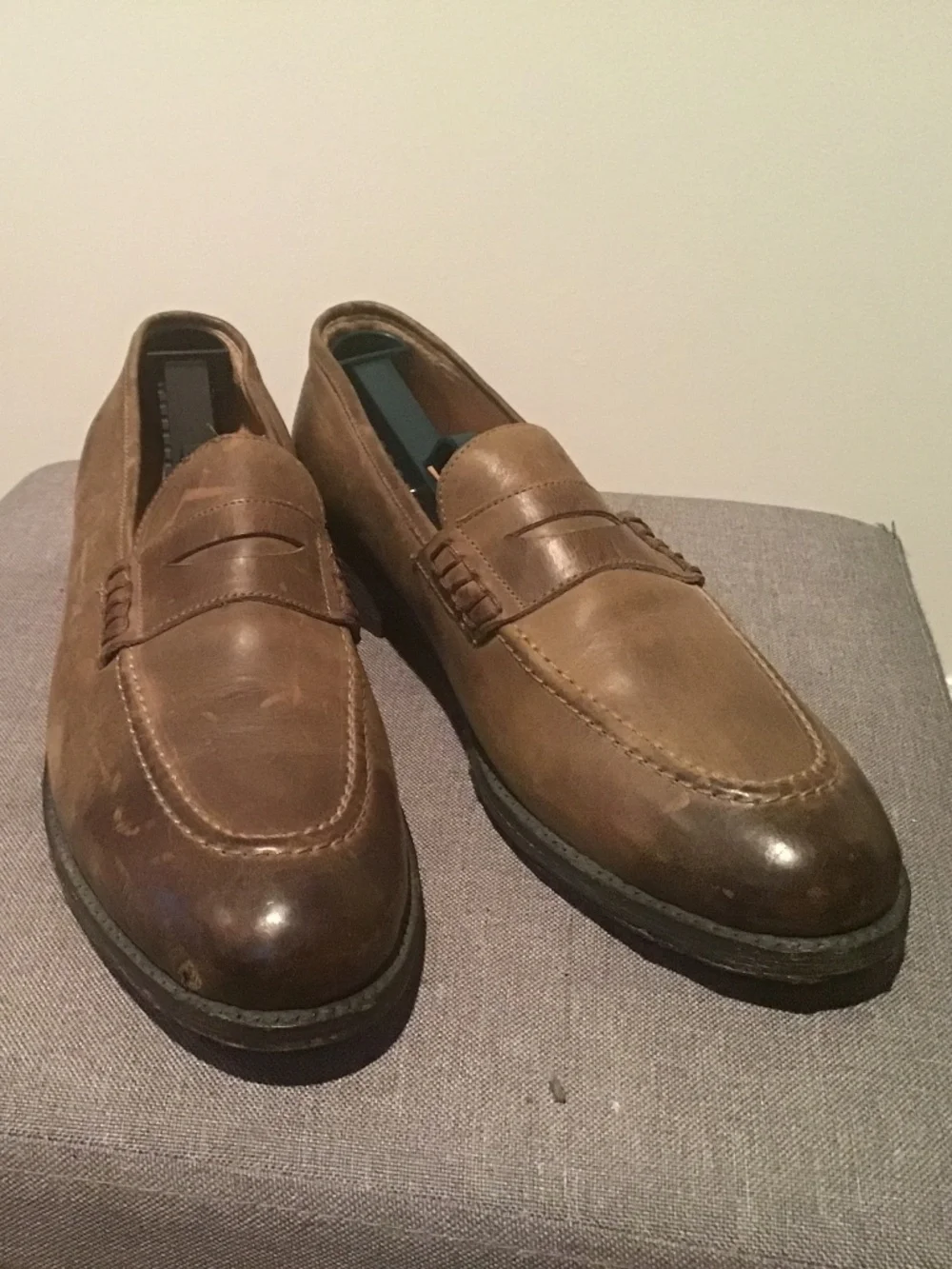 Frye James loafers burnished green loafers size 11